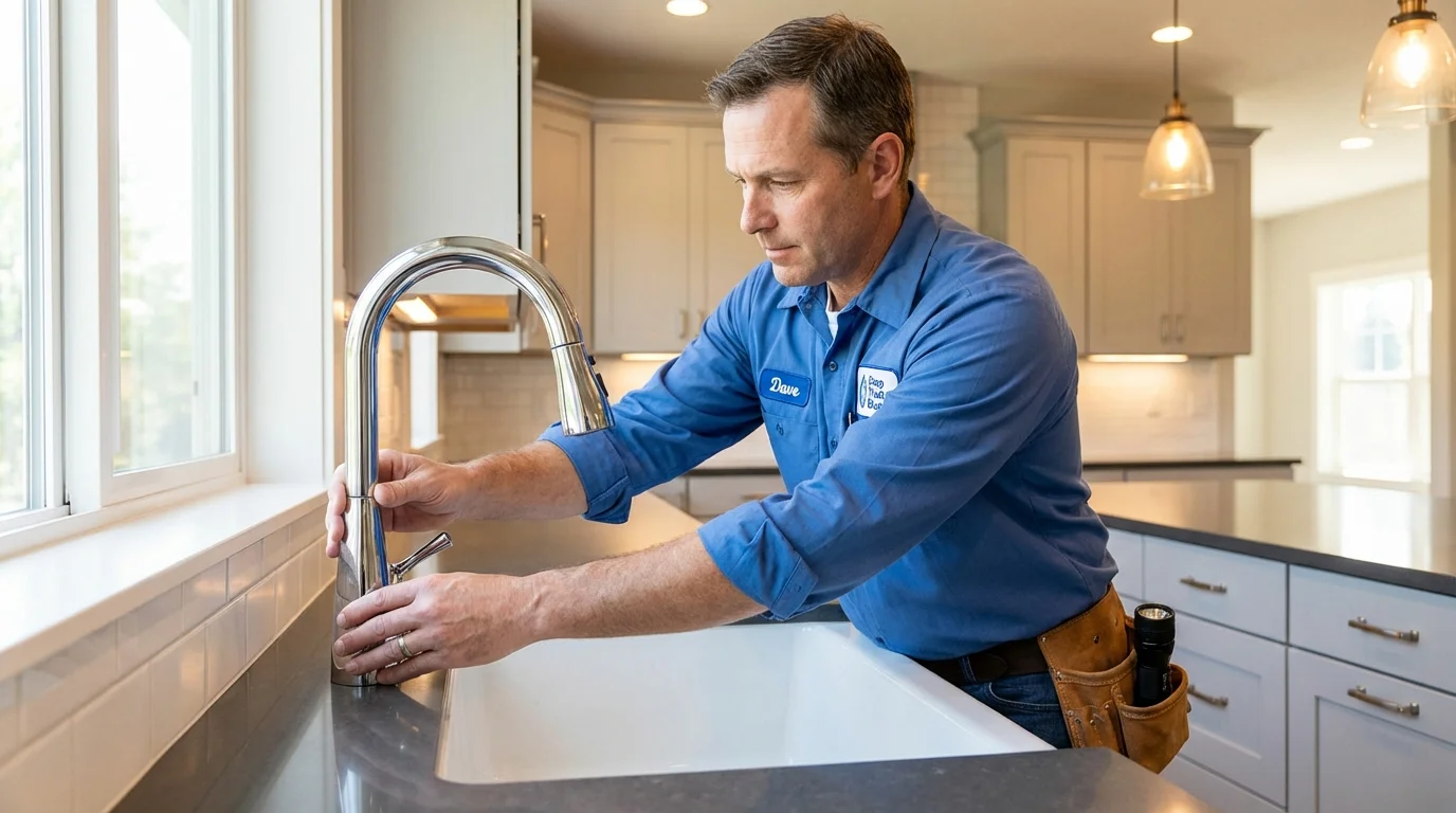 Kitchen faucet installation by Johns Plumbing LLC in Foresthill